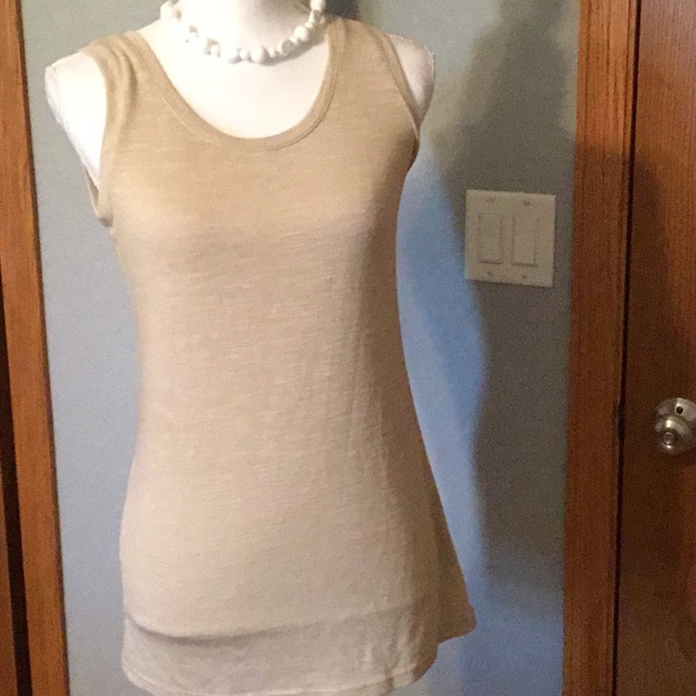 Tank top, sz S, tan, Renault